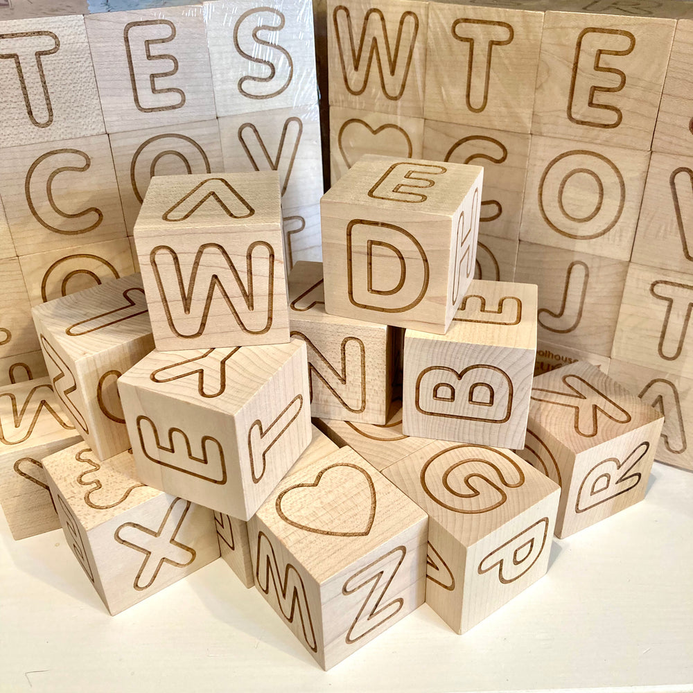 Wooden Alphabet Blocks Set