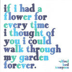 Alfred Lord Tennyson "If I Had a Flower" Card
