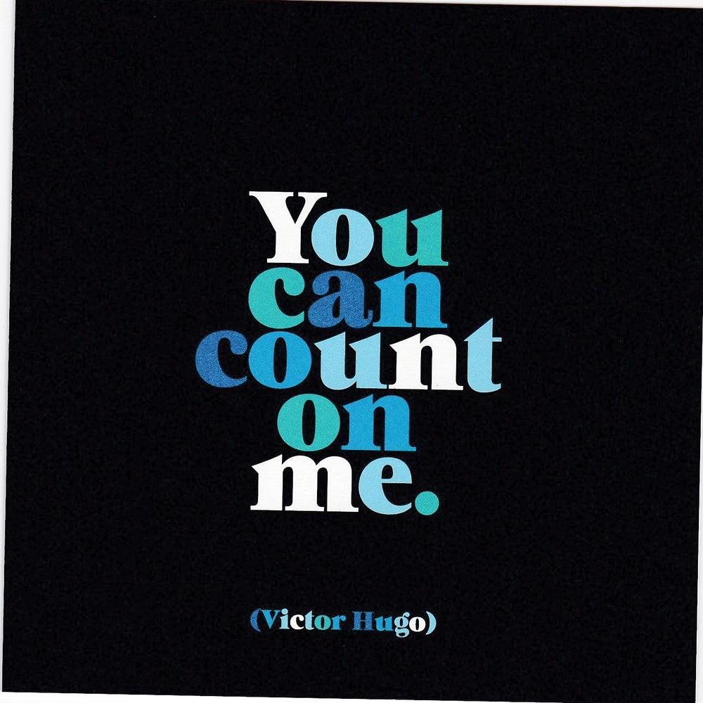 Victor Hugo "You Can Count On Me" Card
