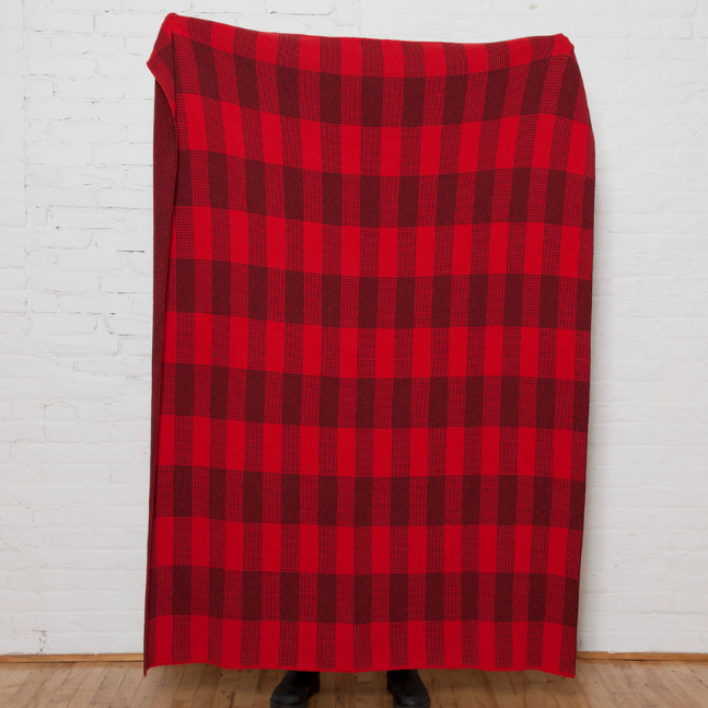 Recycled Materials Plaid Throws
