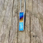 Flame Painted Titanium Beach Sunset Necklaces