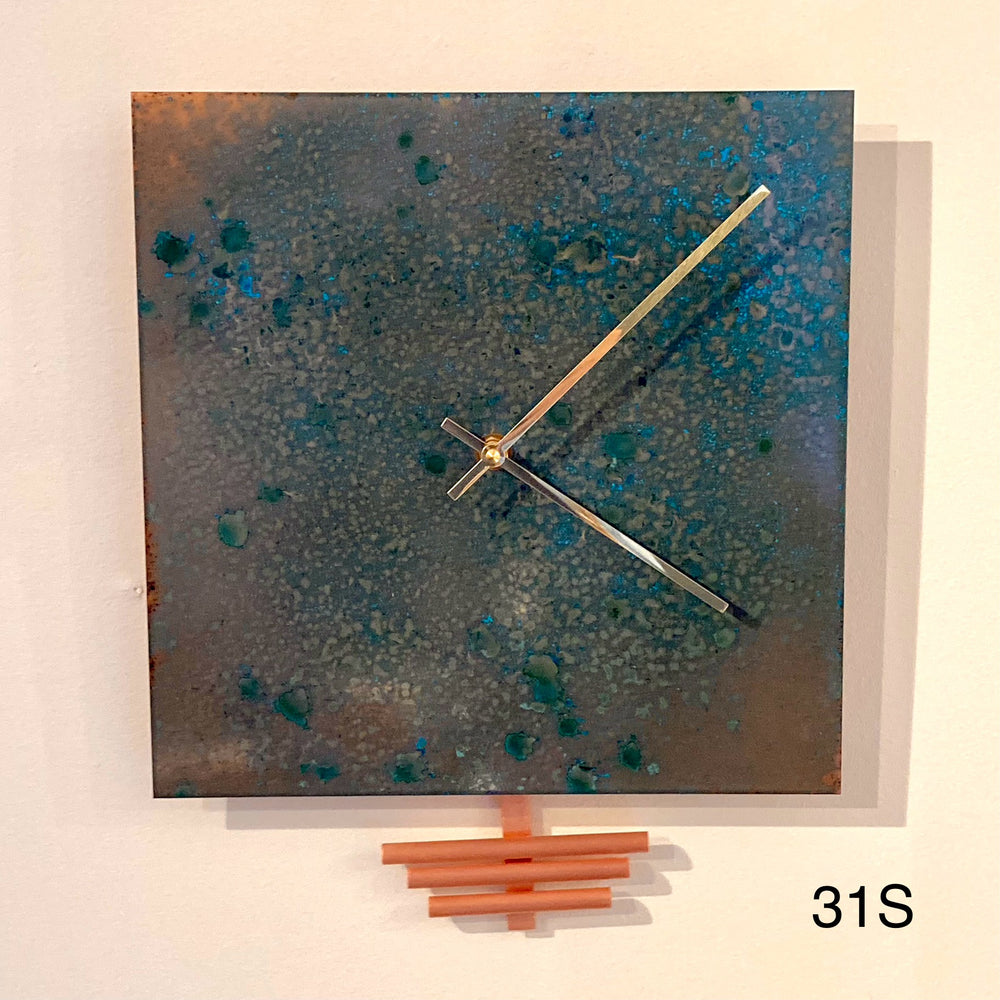 Patina Copper Galaxy Wall Clocks