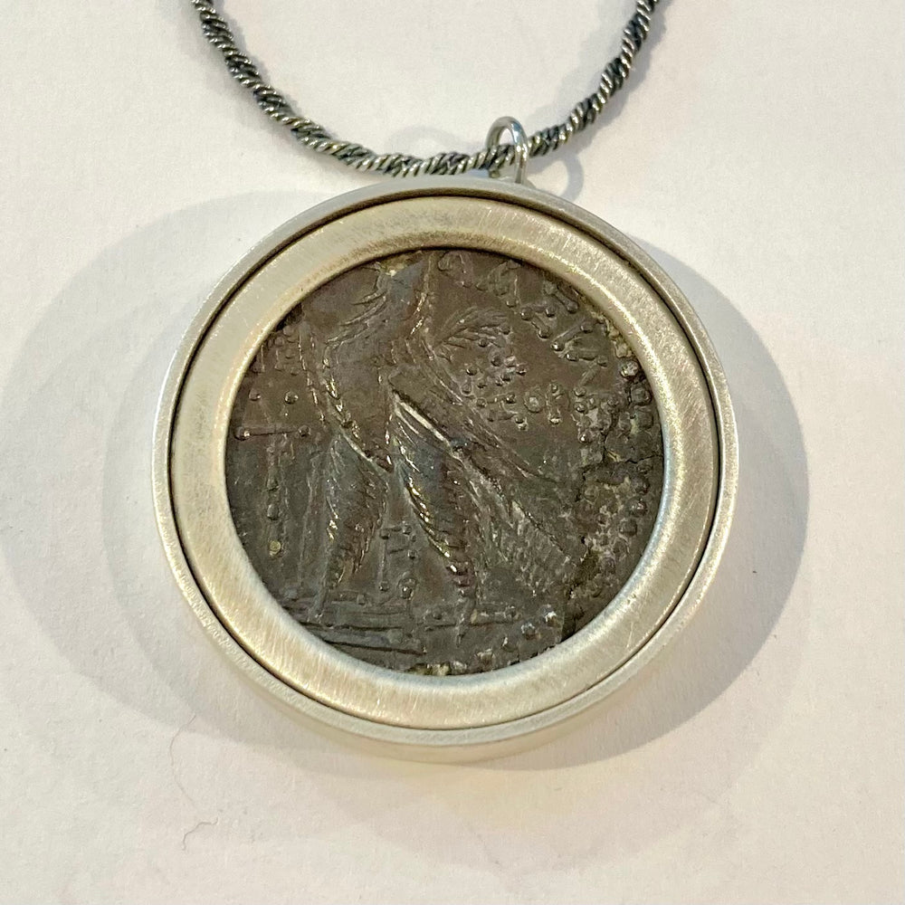 Silver Tetra Drachma of King Ptolmey I Coin Necklace