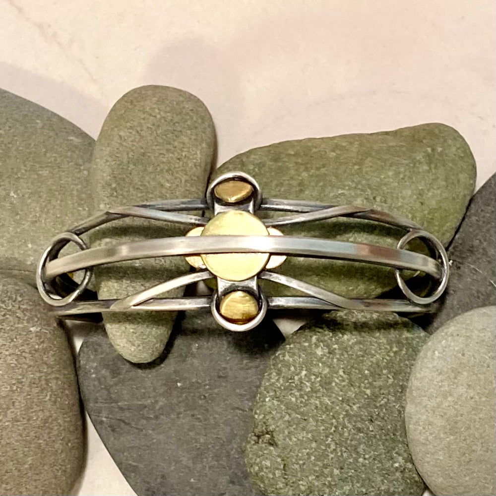 Dragon Fly Sterling Silver Wire Cuff