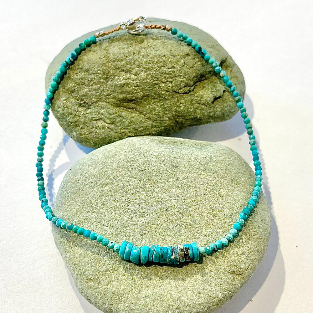 One of a Kind Faceted Turquoise Bracelets