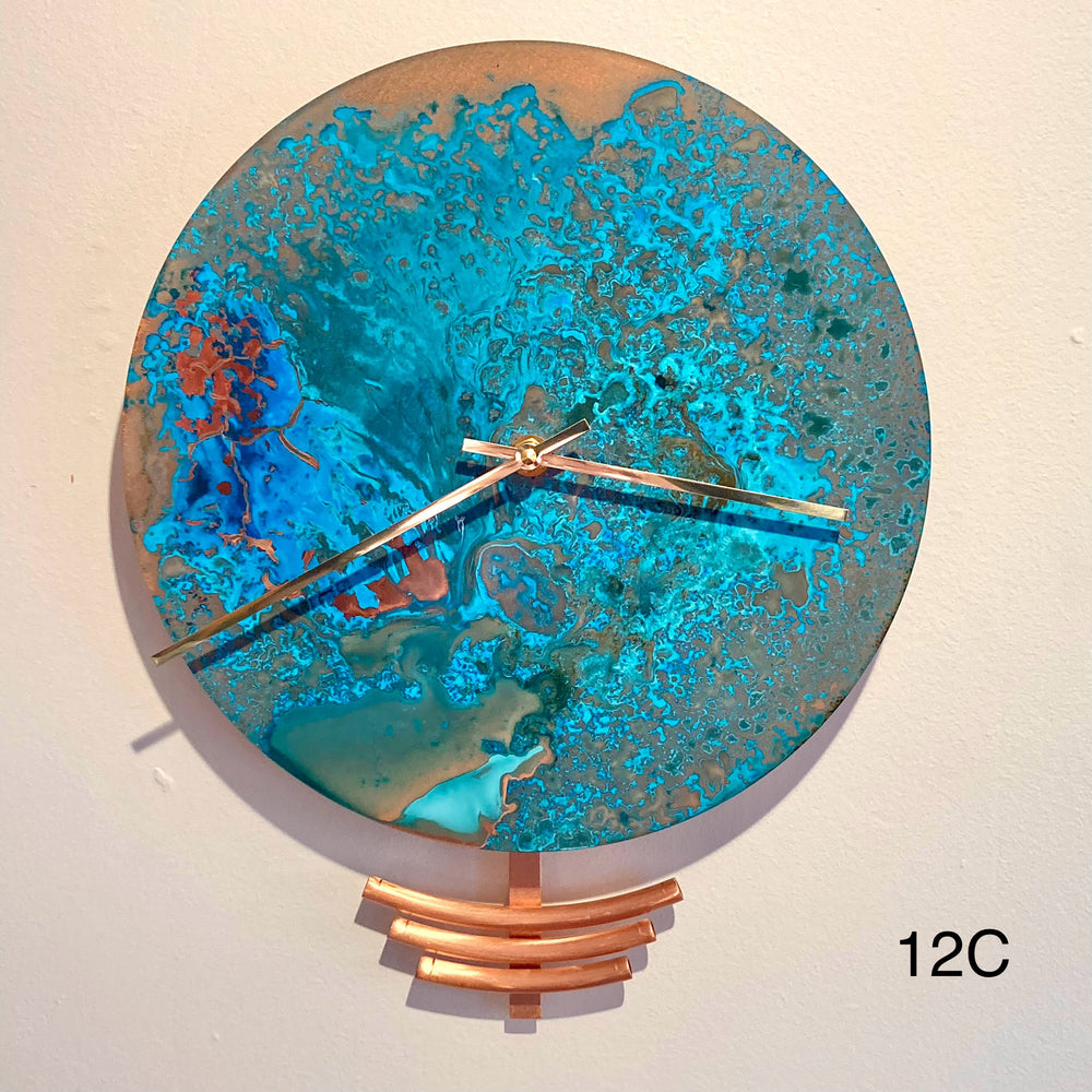 Patina Copper Galaxy Wall Clocks