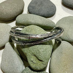 Oxidized Sterling Silver Peony Branch Cuffs