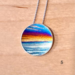 Flame Painted Titanium Beach Sunset Necklaces