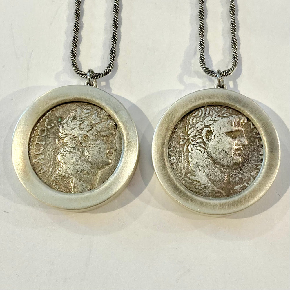 Silver Tetra Drachma of Emperor Nero Coin Necklaces