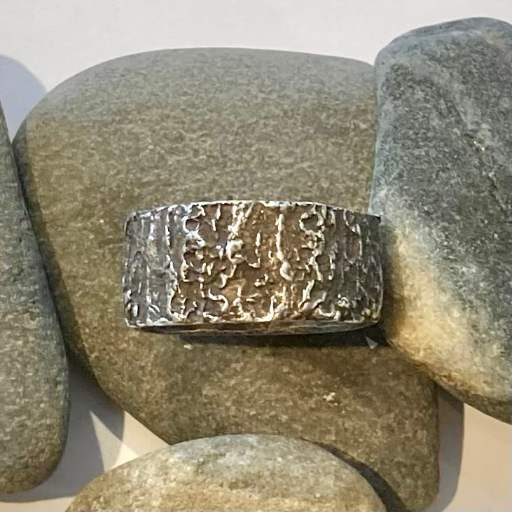 Sterling Silver Tree Bark Ring