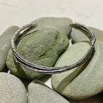 Oxidized Sterling Silver Peony Branch Cuffs