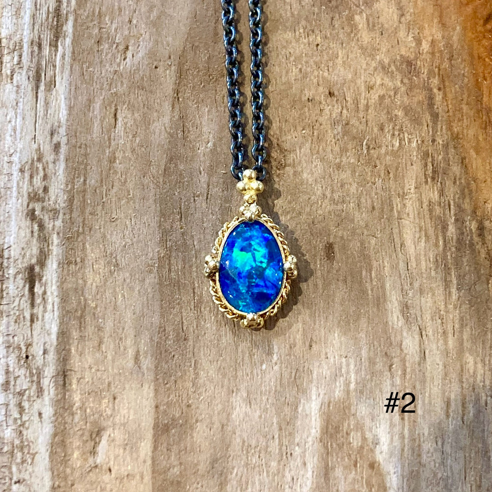 One of a Kind Opal Pendant Necklaces