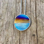 Flame Painted Titanium Beach Sunset Necklaces