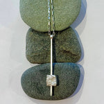 Broken Sterling Silver Stick Pendant Necklace