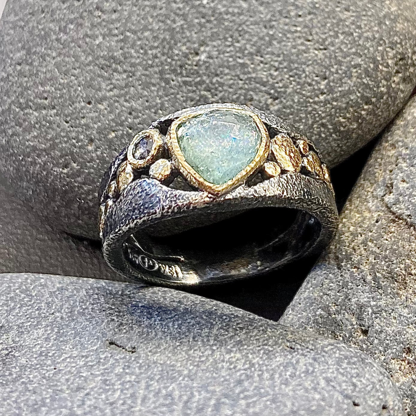 Green Tourmaline Sterling selling Silver Ring