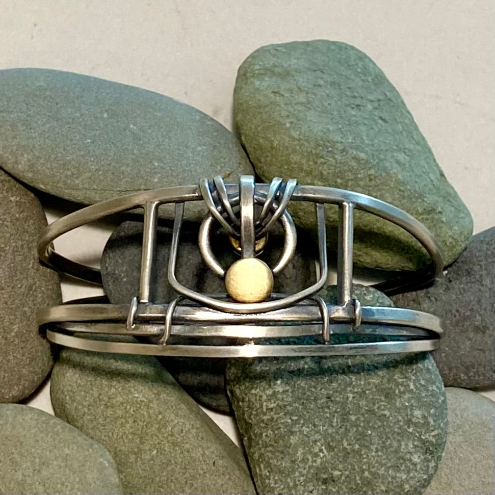 Carry The Torch Sterling Silver Wire Cuff