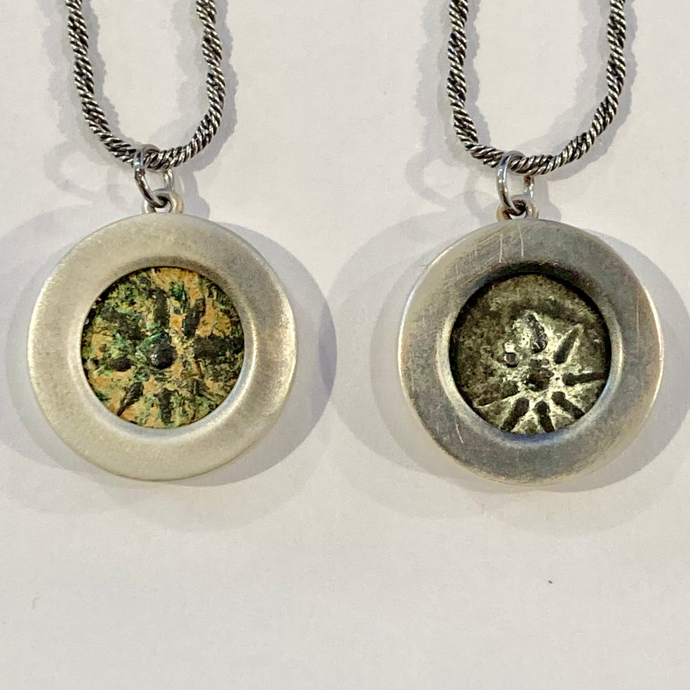 Bronze Prutah "Widow's Mite" Coin of King Alexander Jannaeus Necklaces