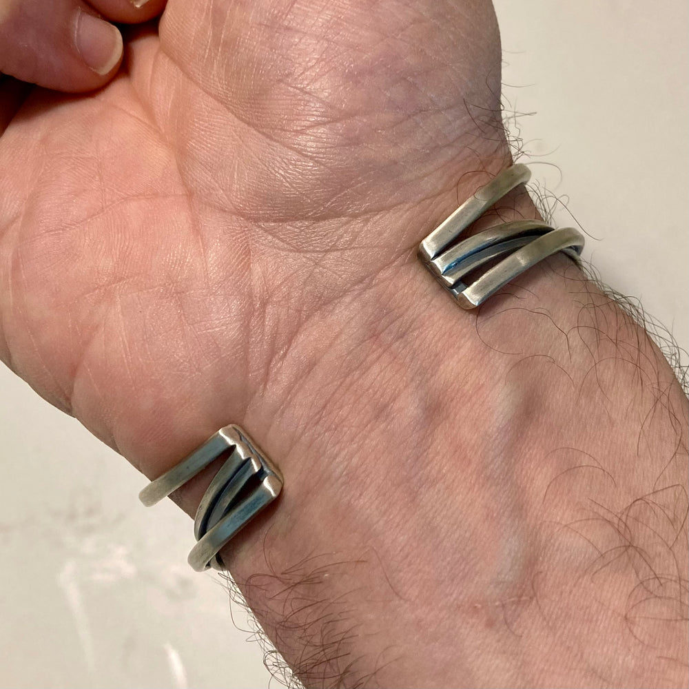 Carry The Torch Sterling Silver Wire Cuff