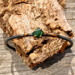 Amalgam Gold and Oxidized Sterling Silver Brazilian Emerald Cuff