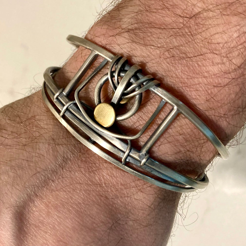 Carry The Torch Sterling Silver Wire Cuff