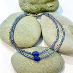 One of a Kind Faceted Iolite with Sapphire Cabachon Bracelets