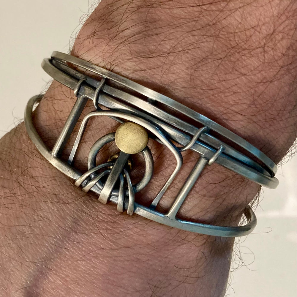Carry The Torch Sterling Silver Wire Cuff