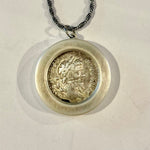Silver Emperor Severus Alexander Coin Necklace