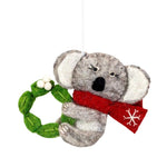 Fair Trade Wool Felt Snowflake Koala Ornament