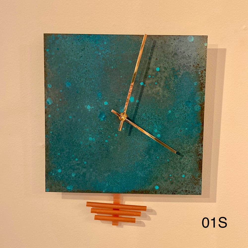 Patina Copper Galaxy Wall Clocks