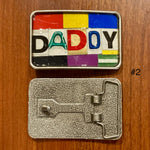 Daddy Upcycled License Plate Belt Buckle