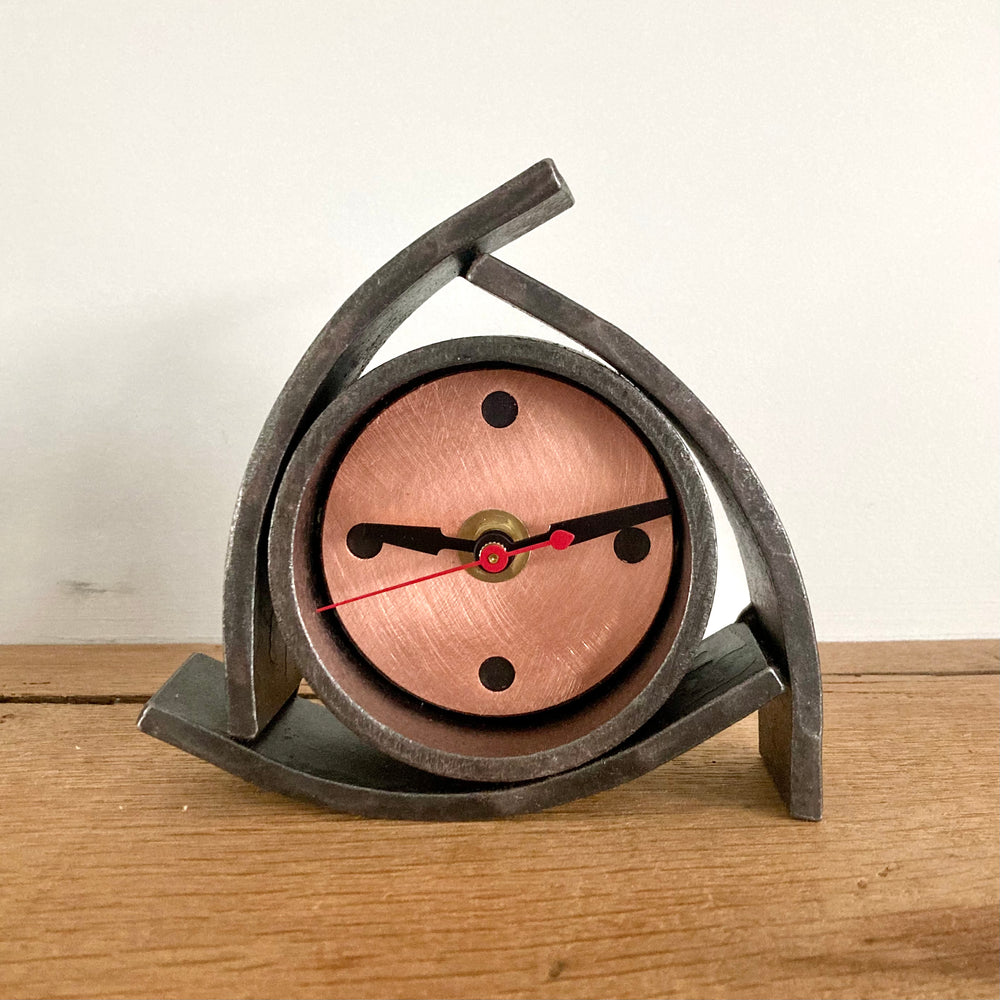 Wrought Iron Tri Angle Clock