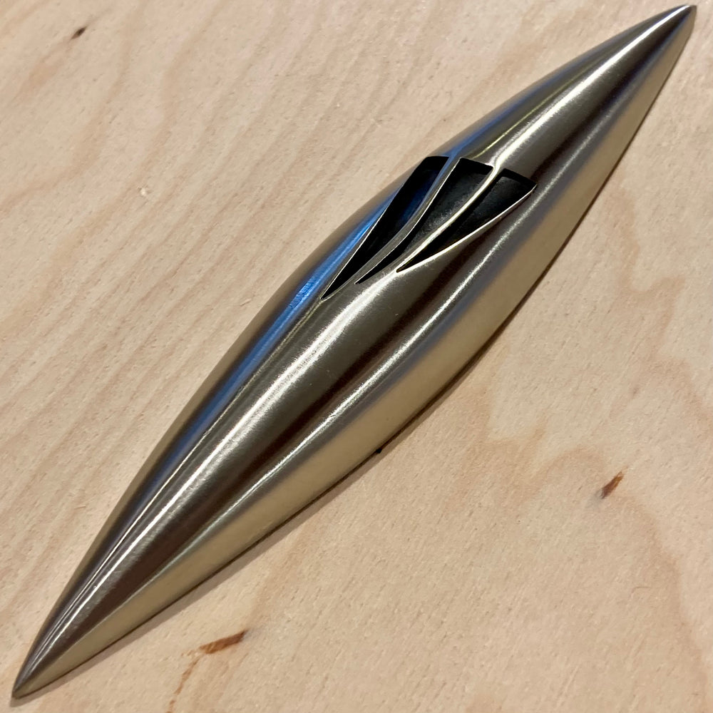 Brushed Metal Bauhaus Mezuzah