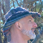 Fair Trade Hemp Indigo Patterns Beach Hat