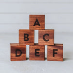 Handmade Wooden Alphabet and Numbers Blocks Set