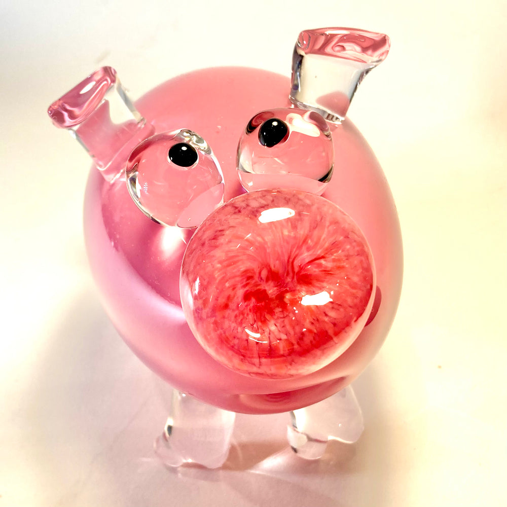 Glass Cartoon Pig