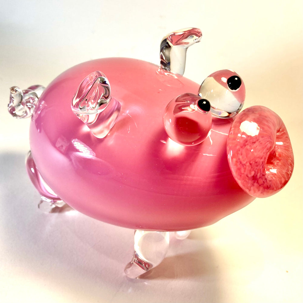 Glass Cartoon Pig