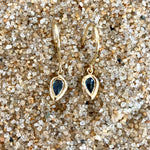 Teardrop 18K Gold French Hook Earrings