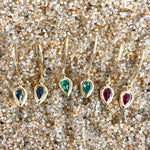 Teardrop 18K Gold French Hook Earrings