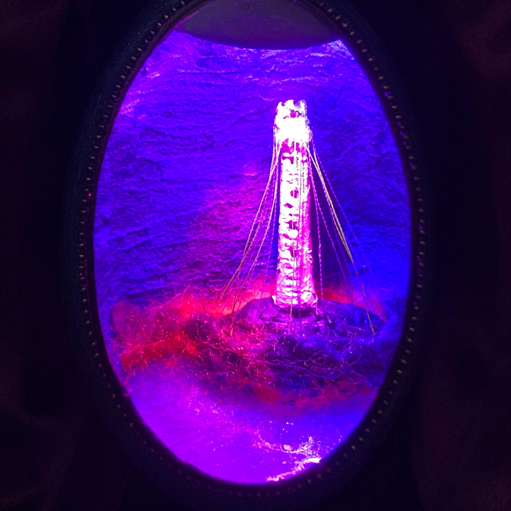 Pilgrim Monument Egg Ornament with LED Light