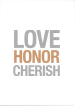Love Honor Cherish Wedding Card