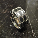 Stainless Steel Netting Ring With Enamel Inlay