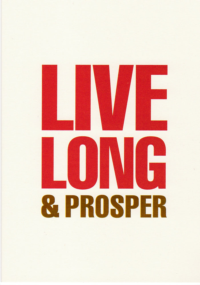 Live Long and Prosper Birthday Card