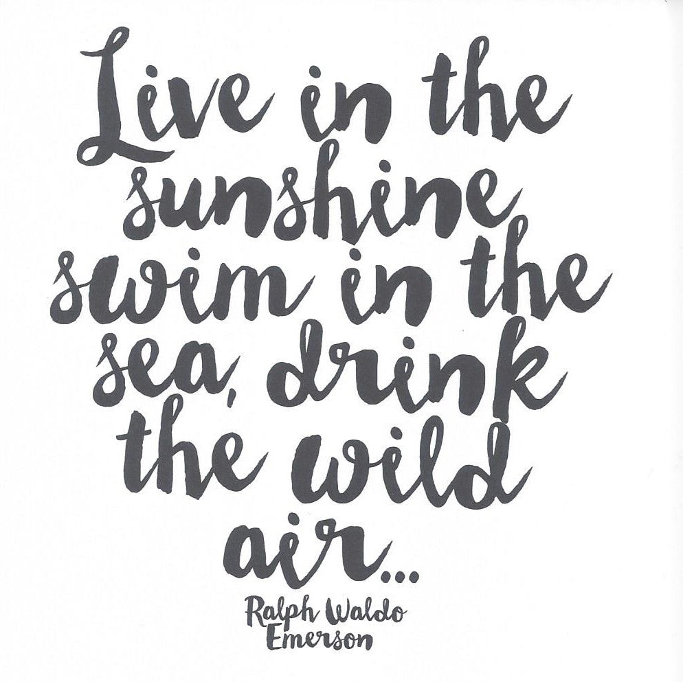 Ralph Waldo Emerson "Live in the Sunshine" Card