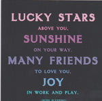 Irish Blessing "Lucky Stars Above You" Card