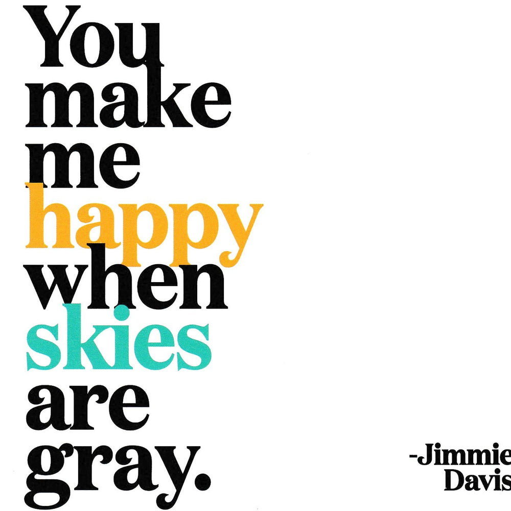 Jimmie Davis "You Make Me Happy" Card