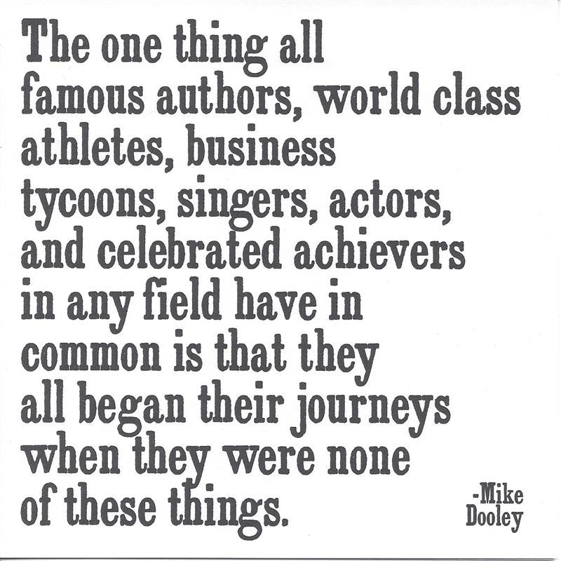 Mike Dooley "The One Thing All Famous Authors" Card