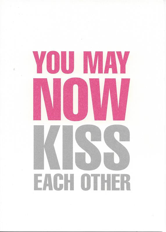 You May Now Kiss Each Other Wedding Card