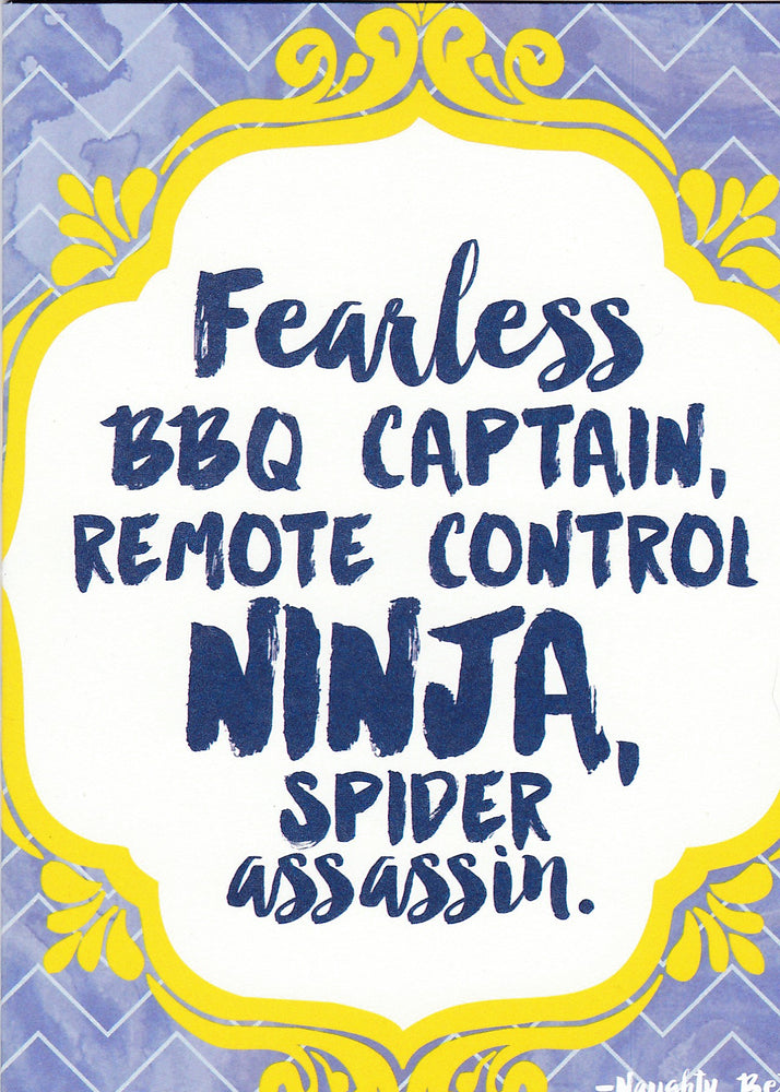 Fearless BBQ Captain Fathers Day Card