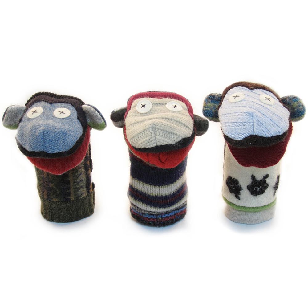 Upcycled Wool Sweater Monkey Puppet