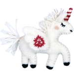 Fair Trade Wool Felt Snowflake Unicorn Ornament